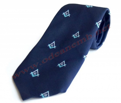 Masonic Necktie (Square & Compass) Royal Blue