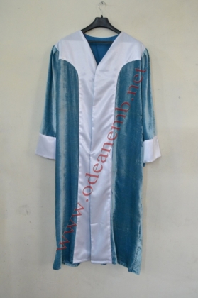 Gown skyblue and white color